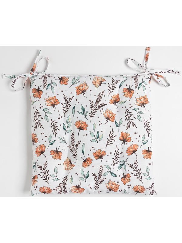 Сидушка на стул Доляна Oleander 42х42 см, 100% хлопок, рогожка 164 г/м2