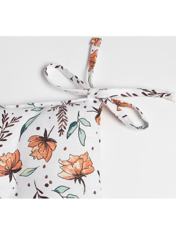 Сидушка на стул Доляна Oleander 42х42 см, 100% хлопок, рогожка 164 г/м2