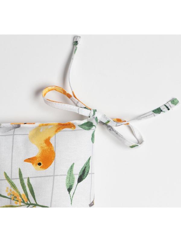 Сидушка на стул Доляна Duckling 42х42 см, 100% хлопок, рогожка 164 г/м2