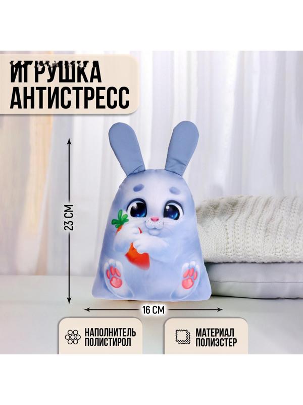 Игрушка антистресс «Заяц с морковкой», 15х23 см