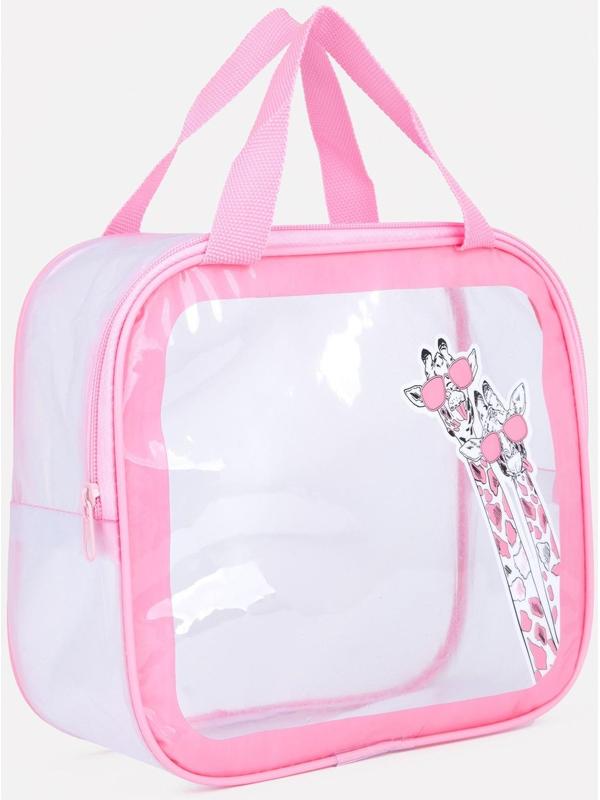 Сумка на молнии, цвет розовый