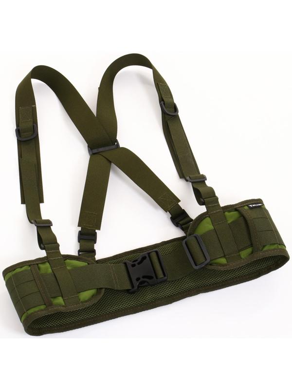 Пояс разгрузочный, тактический, с лямками, оксфорд 600, олива, 86 см