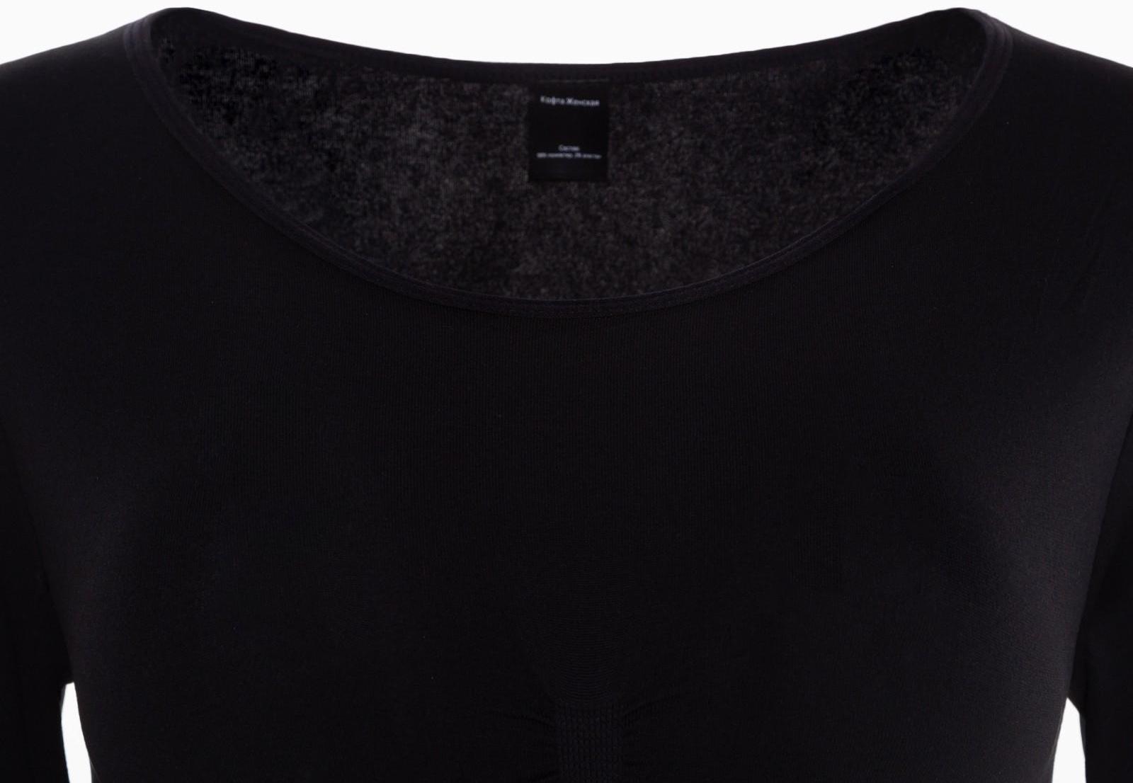 Термобельё женское (лонгслив, леггинсы), цвет чёрный, размер 42-44 (S)