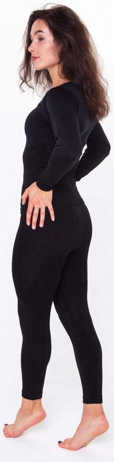 Термобельё женское (лонгслив, леггинсы), цвет чёрный, размер 54 (XL)