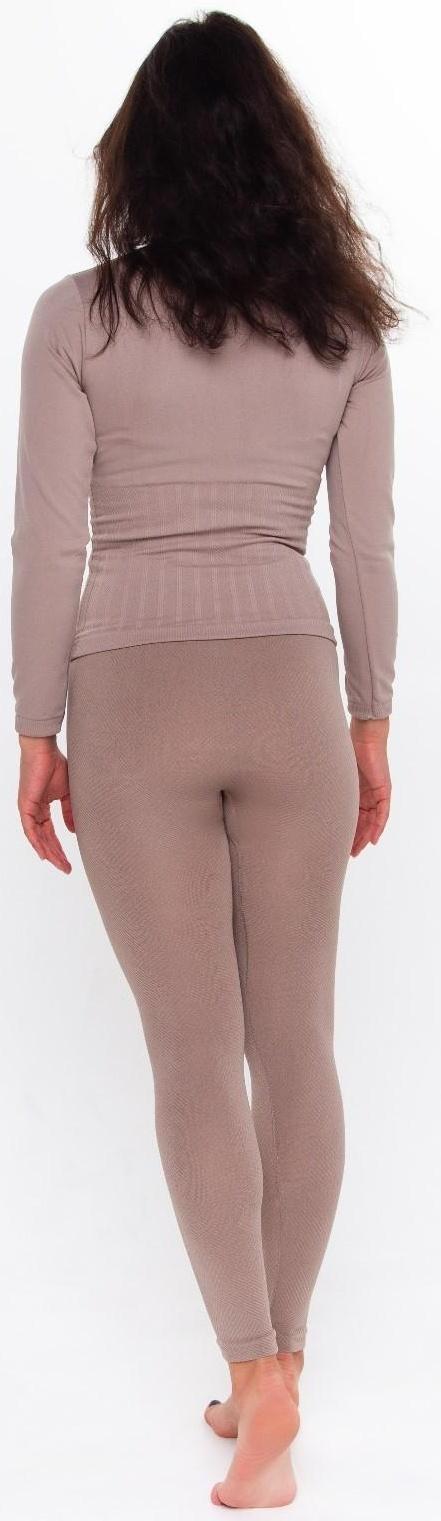 Термобельё женское (лонгслив, леггинсы), цвет кофейный, размер 54 (XL)