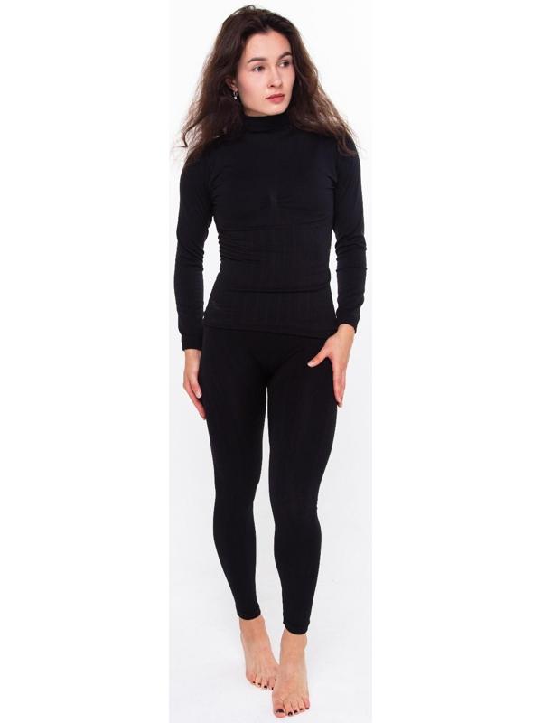 Термобельё женское (джемпер, леггинсы), цвет чёрный, размер 42-44 (S)