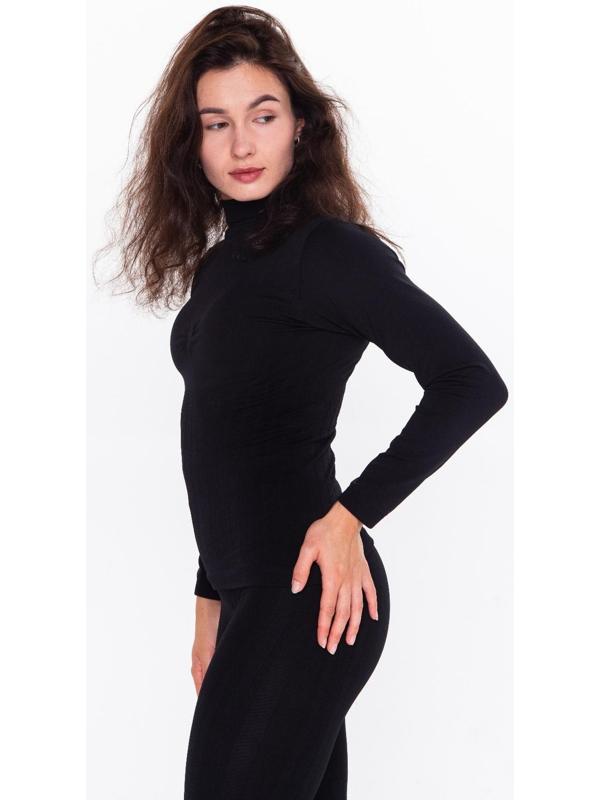 Термобельё женское (джемпер, леггинсы), цвет чёрный, размер 42-44 (S)