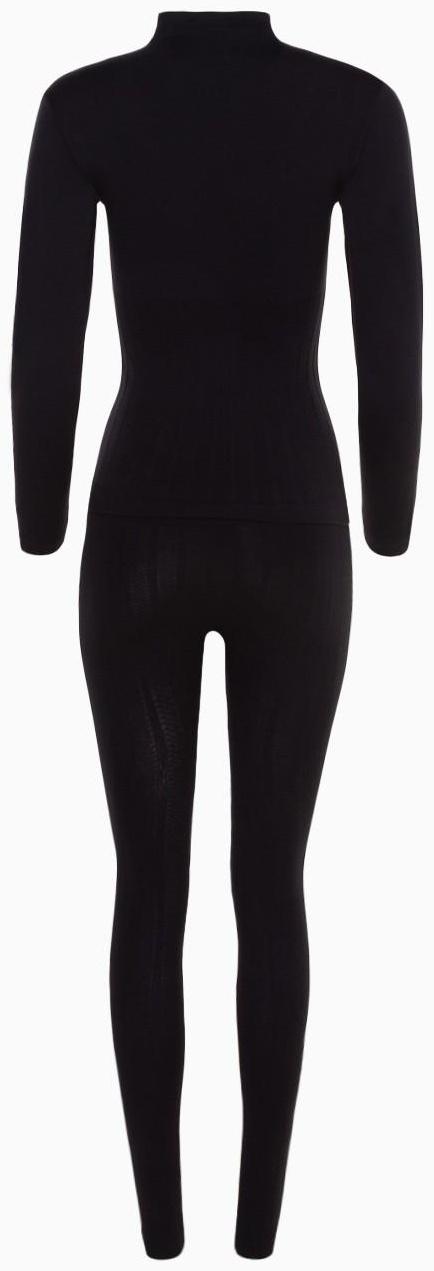 Термобельё женское (лонгслив, леггинсы), цвет чёрный, размер 46-48 (М)