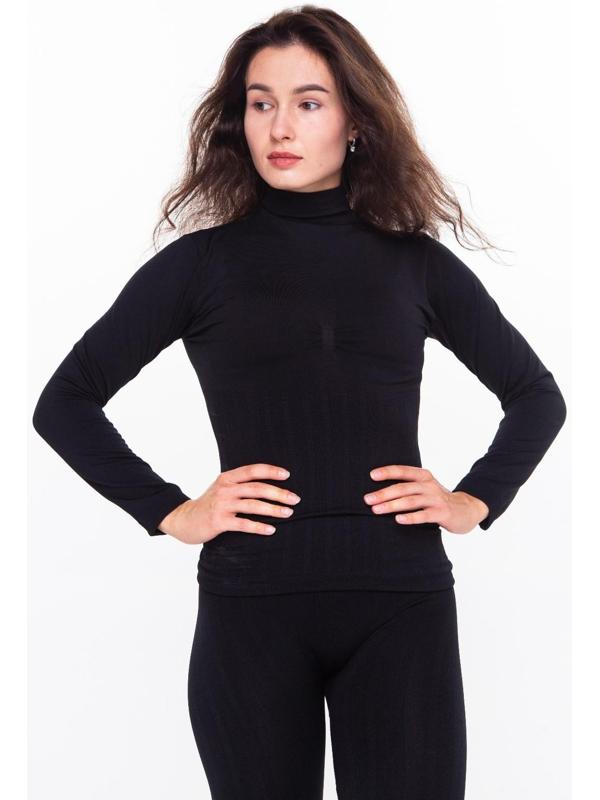 Термобельё женское (лонгслив, леггинсы), цвет чёрный, размер 46-48 (М)