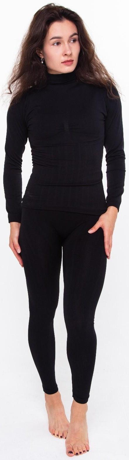 Термобельё женское (джемпер, леггинсы), цвет чёрный, размер 50-52 (L)