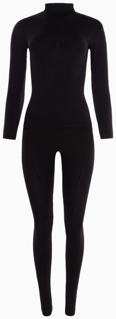 Термобельё женское (джемпер, леггинсы), цвет чёрный, размер 50-52 (L)