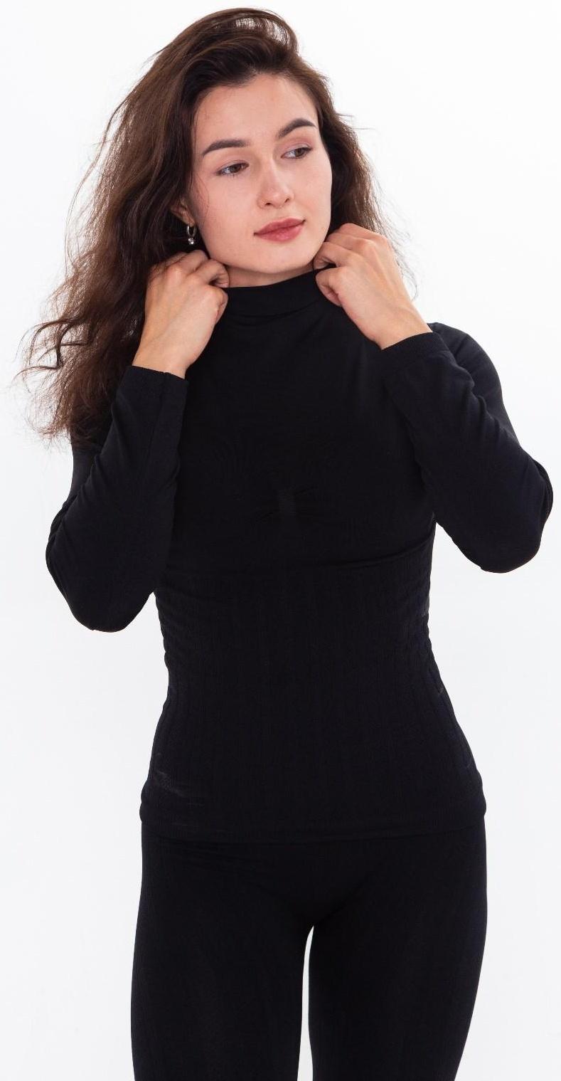 Термобельё женское (джемпер, леггинсы), цвет чёрный, размер 50-52 (L)