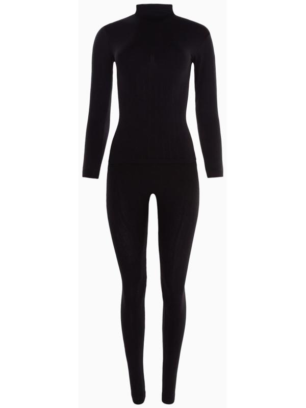 Термобельё женское (джемпер, леггинсы), цвет чёрный, размер 54 (XL)