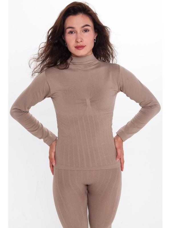Термобельё женское (джемпер, леггинсы), цвет кофейный, размер 42-44 (S)