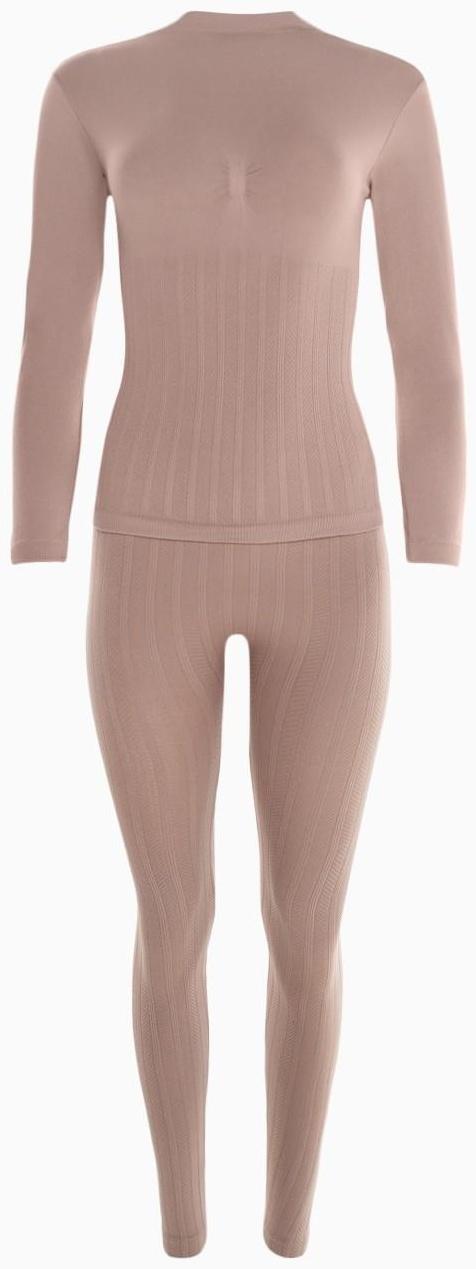 Термобельё женское (джемпер, леггинсы), цвет кофейный, размер 46-48 (М)