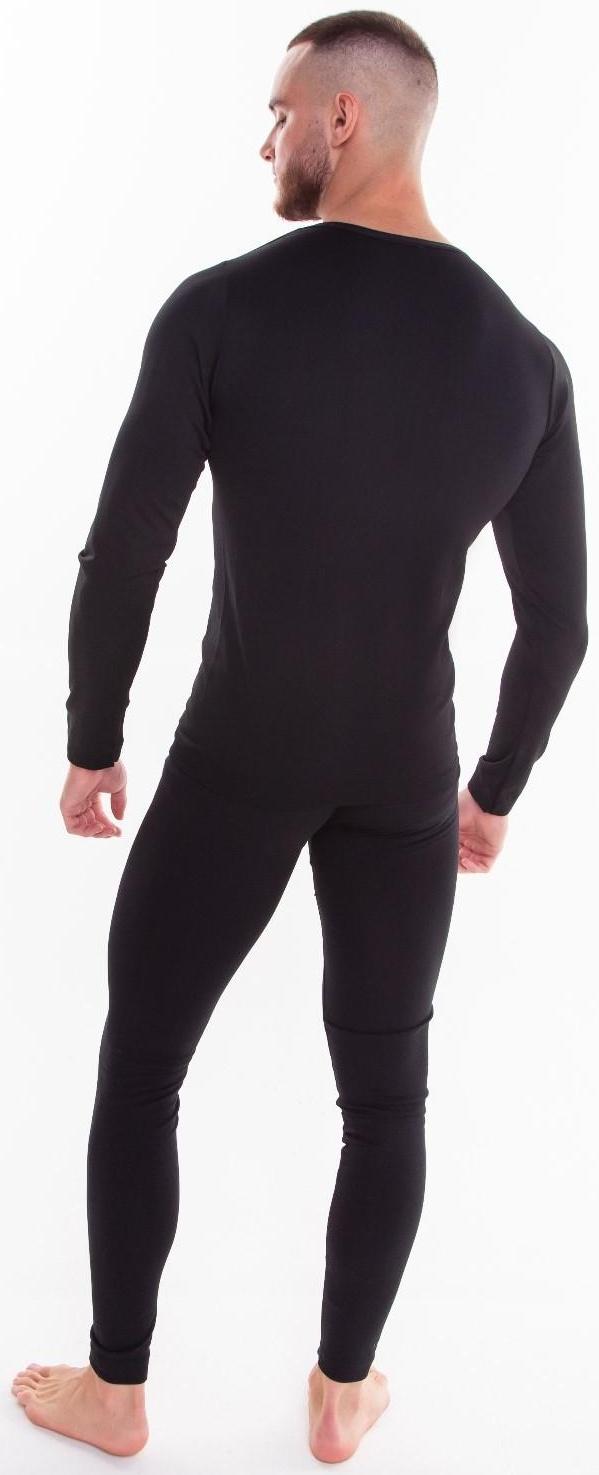 Термобельё мужское НАЧЁС (лонгслив, кальсоны), цвет чёрный, размер 46-48