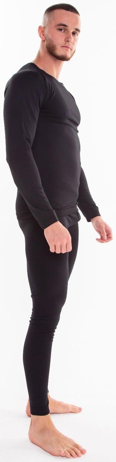 Термобельё мужское НАЧЁС (лонгслив, кальсоны), цвет чёрный, размер 50-52