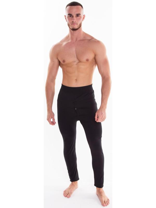 Термобельё мужское НАЧЁС (кальсоны), цвет чёрный, размер 52-54