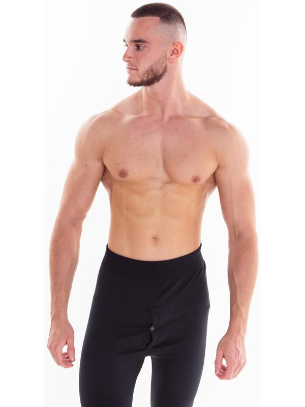 Термобельё мужское НАЧЁС (кальсоны), цвет чёрный, размер 52-54