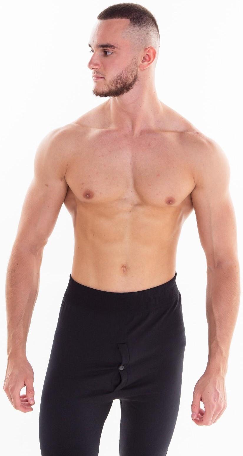 Термобельё мужское НАЧЁС (кальсоны), цвет чёрный, размер 54-56