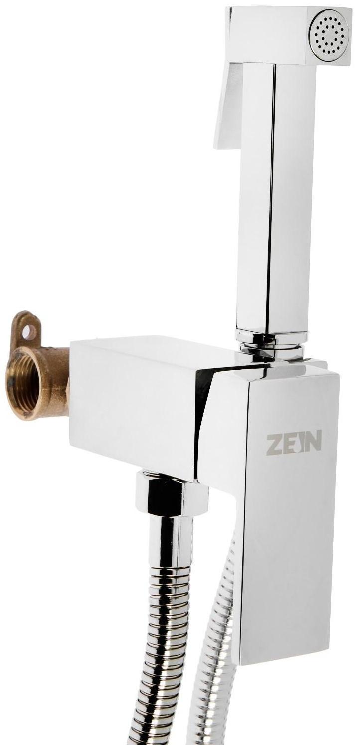 Смеситель с гигиеническим душем ZEIN, картридж керамика 35 мм, латунь, хром