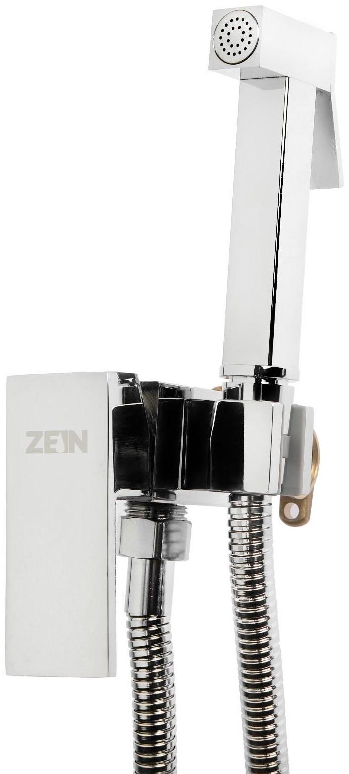 Смеситель с гигиеническим душем ZEIN, картридж керамика 35 мм, латунь, хром
