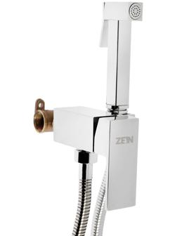 Смеситель с гигиеническим душем ZEIN, картридж керамика 35 мм, латунь, хром