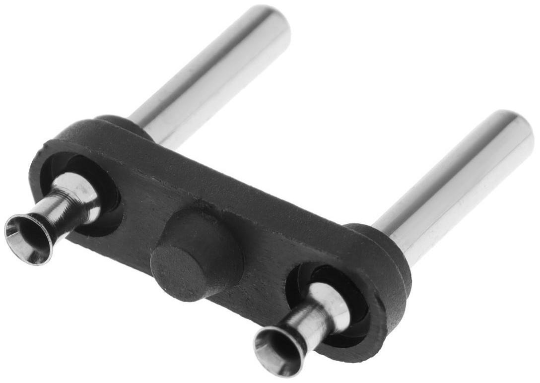 Арматура вилки, 6 А, 250 В, диам. штифта 4.0 мм, черная, набор (100 шт)