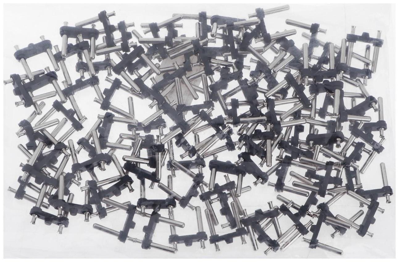 Арматура вилки, 6 А, 250 В, диам. штифта 4.0 мм, черная, набор (100 шт)