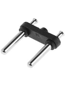 Арматура вилки, 6 А, 250 В, диам. штифта 4.0 мм, черная, набор (100 шт)