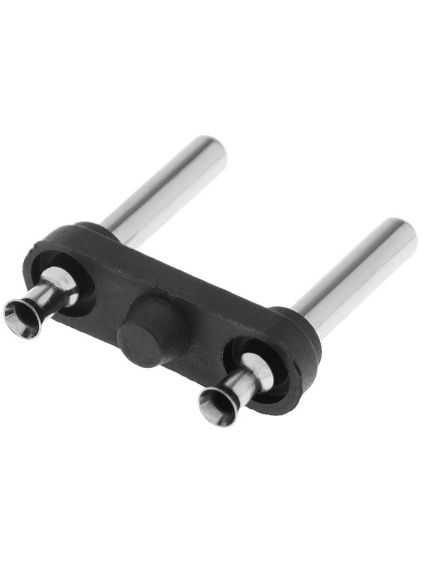 Арматура вилки, 6 А, 250 В, диам. штифта 4.0 мм, черная, набор (100 шт)