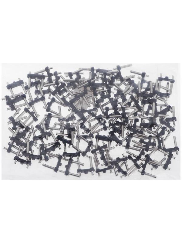 Арматура вилки, 6 А, 250 В, диам. штифта 4.0 мм, черная, набор (100 шт)