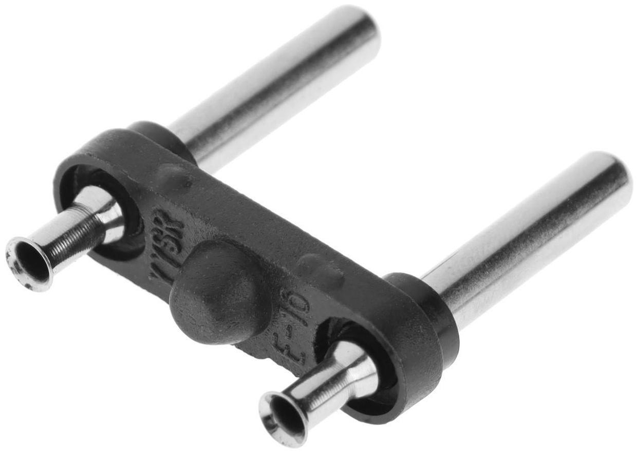 Арматура вилки, 10 А, 250 В, диам. штифта 4.0 мм, черная, набор (100 шт)