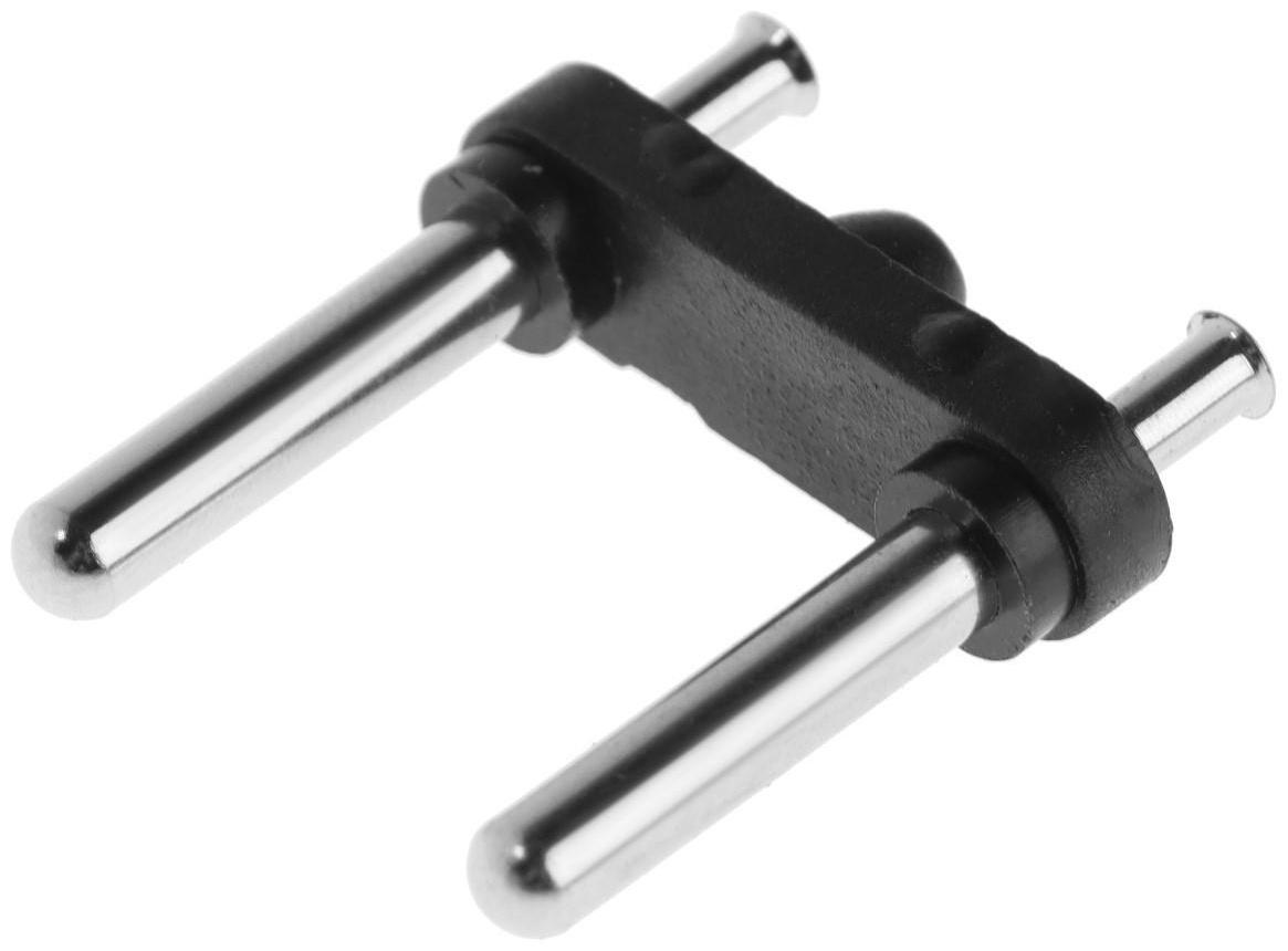 Арматура вилки, 10 А, 250 В, диам. штифта 4.0 мм, черная, набор (100 шт)