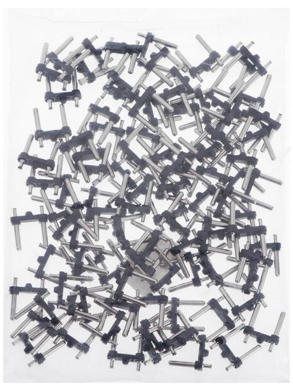 Арматура вилки, 10 А, 250 В, диам. штифта 4.0 мм, черная, набор (100 шт)