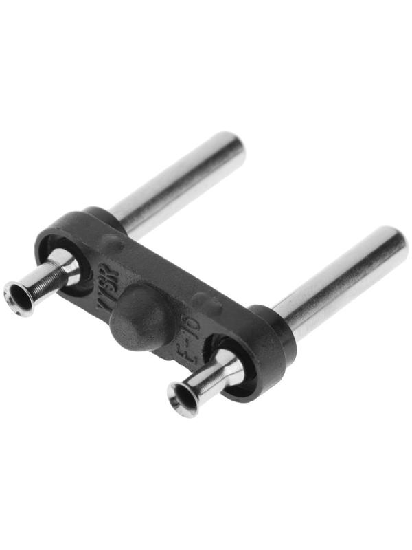 Арматура вилки, 10 А, 250 В, диам. штифта 4.0 мм, черная, набор (100 шт)