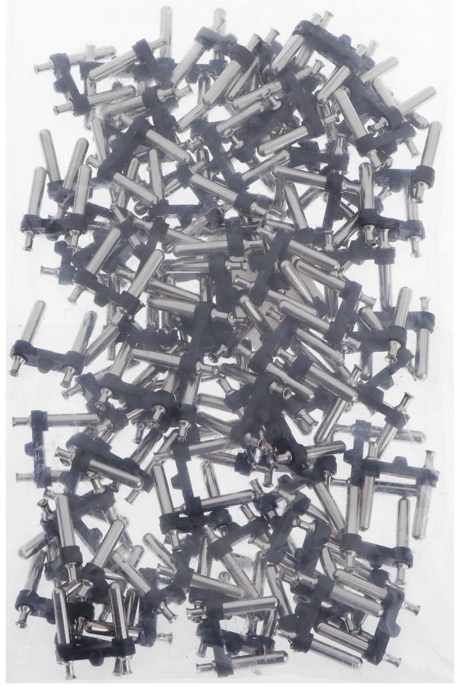 Арматура вилки, 16 А, 250 В, диам. штифта 4.8 мм, черная, набор (100 шт)