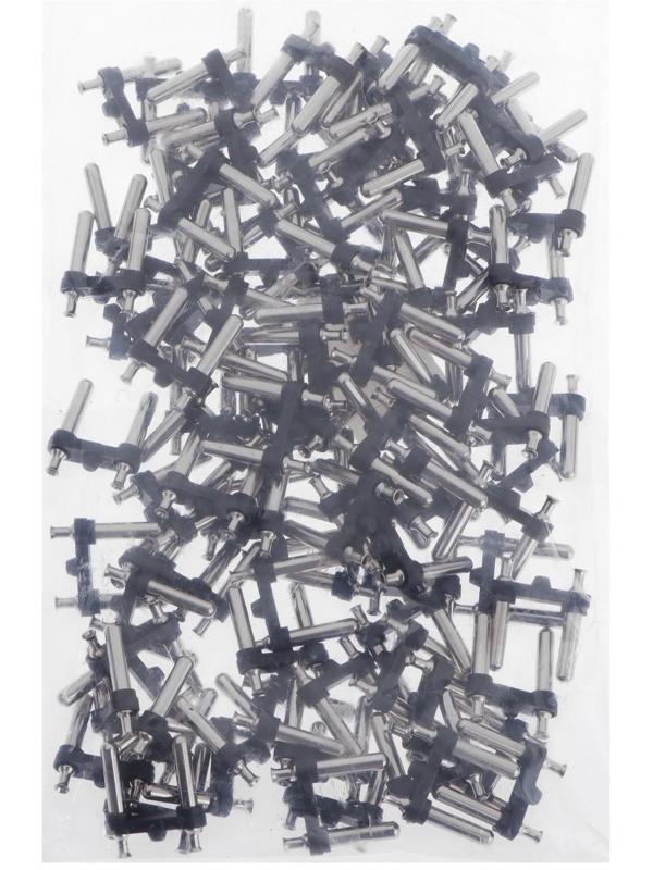 Арматура вилки, 16 А, 250 В, диам. штифта 4.8 мм, черная, набор (100 шт)