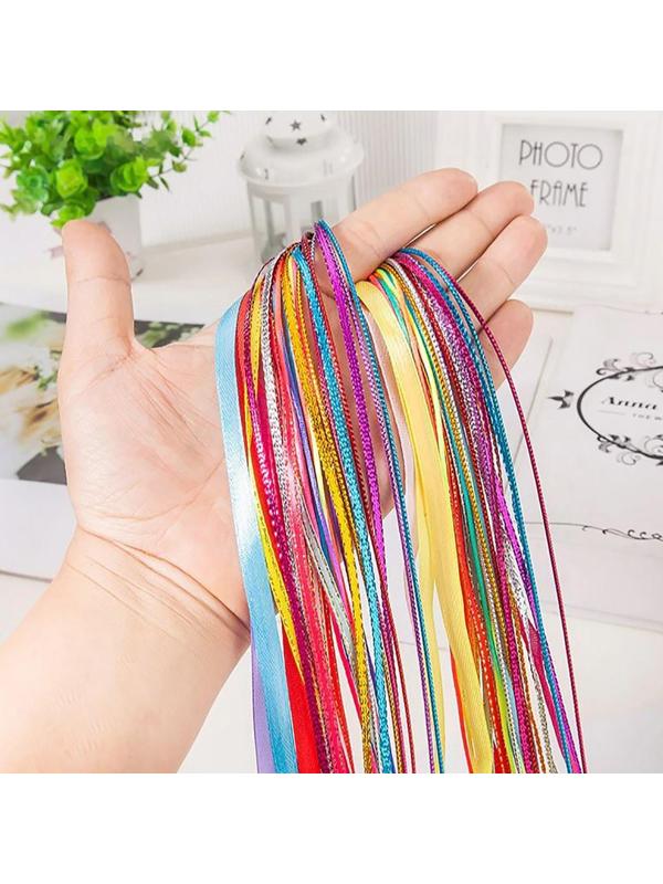 Нити для волос, 96 см, 6 шт, цвет МИКС