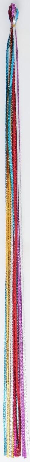 Нити для волос, 96 см, 6 шт, цвет блестящий/МИКС