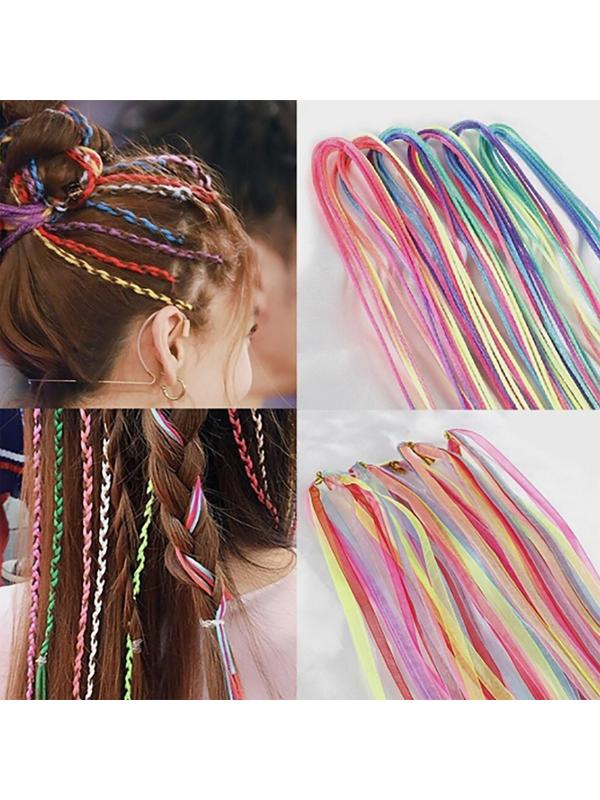 Нити для волос, 90 см, 5 шт, цвет МИКС