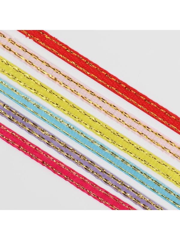 Нити для волос, 90 см, 6 шт, цвет блестящий/МИКС