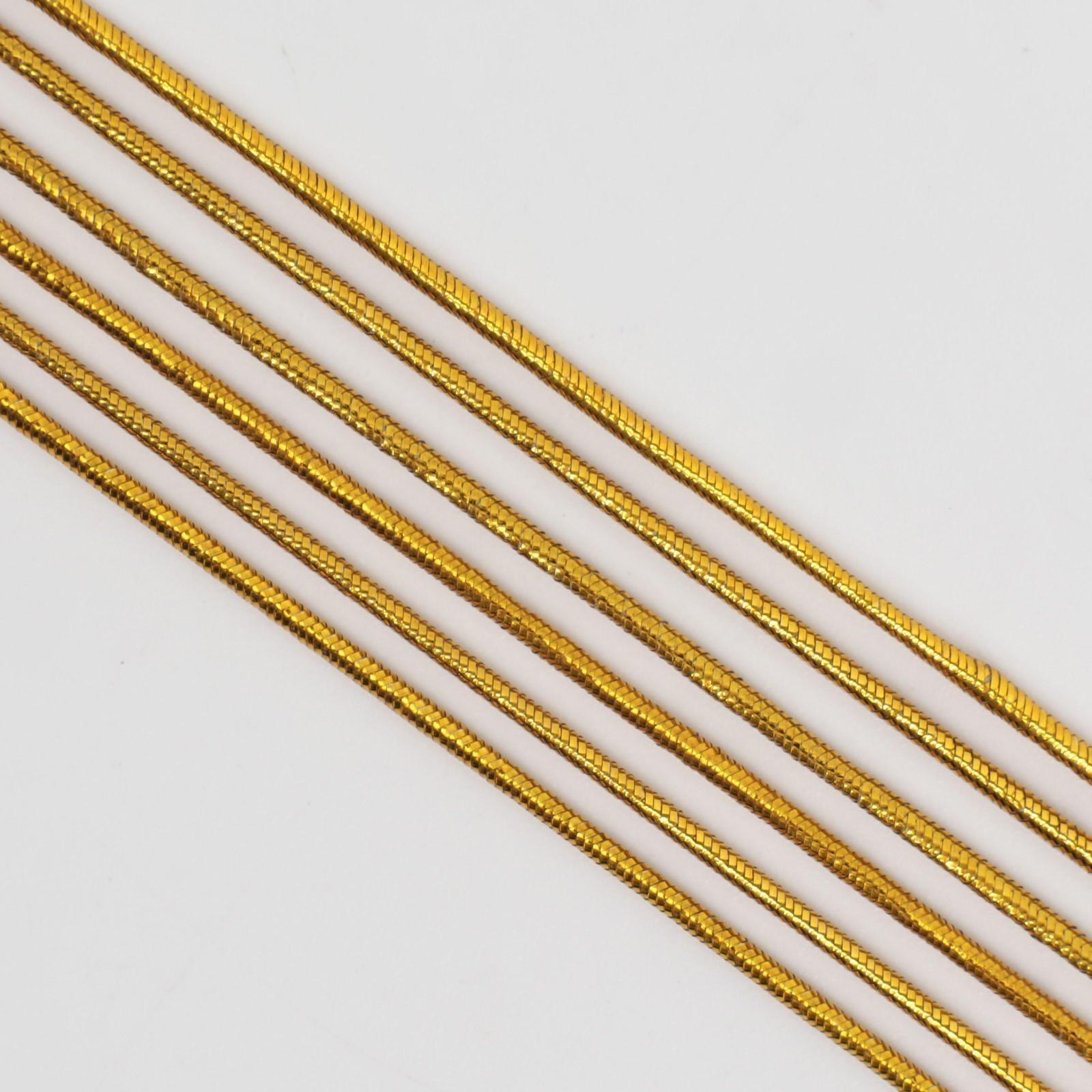 Нити для волос, 96 см, 6 шт, цвет золотистый