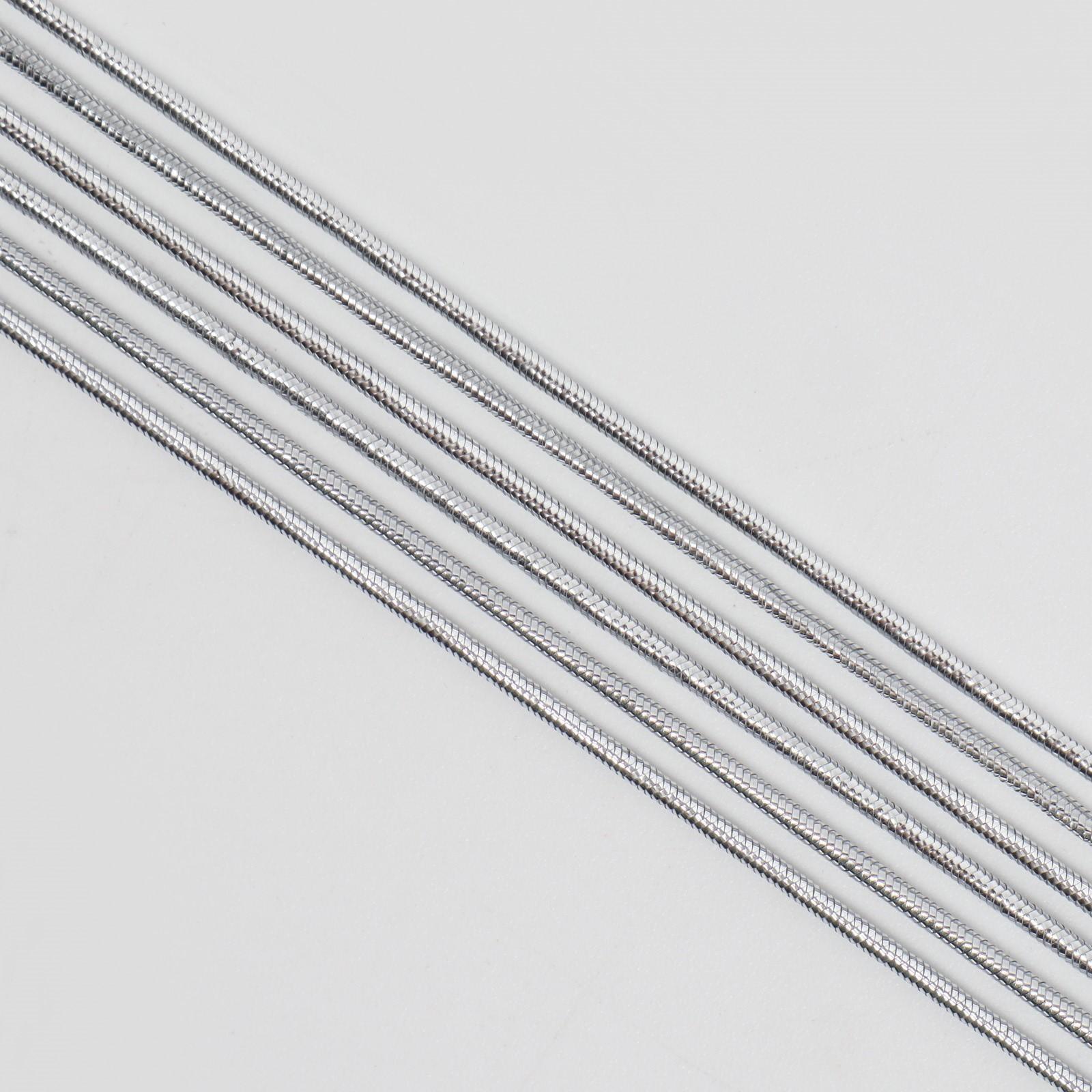 Нити для волос, 90 см, 6 шт, цвет серебристый