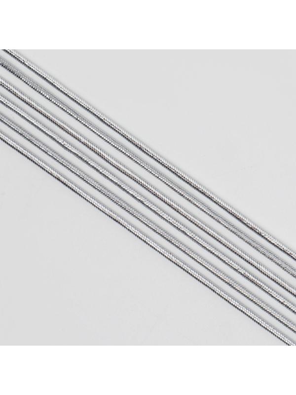 Нити для волос, 90 см, 6 шт, цвет серебристый