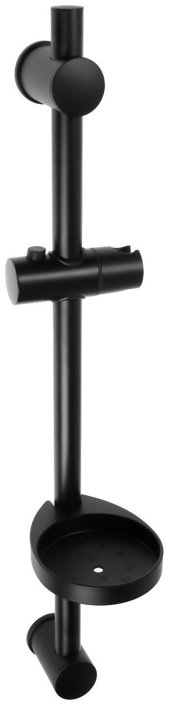 Душевая стойка ZEIN F01, с мыльницей и держателем, черная