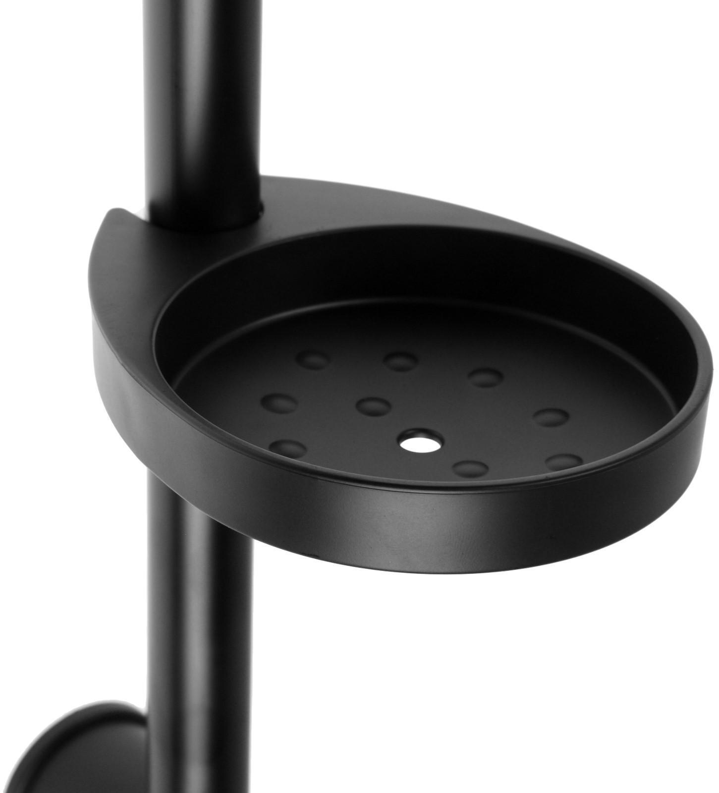 Душевая стойка ZEIN F01, с мыльницей и держателем, черная