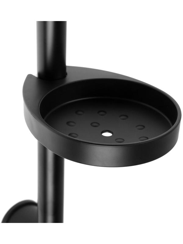 Душевая стойка ZEIN F01, с мыльницей и держателем, черная