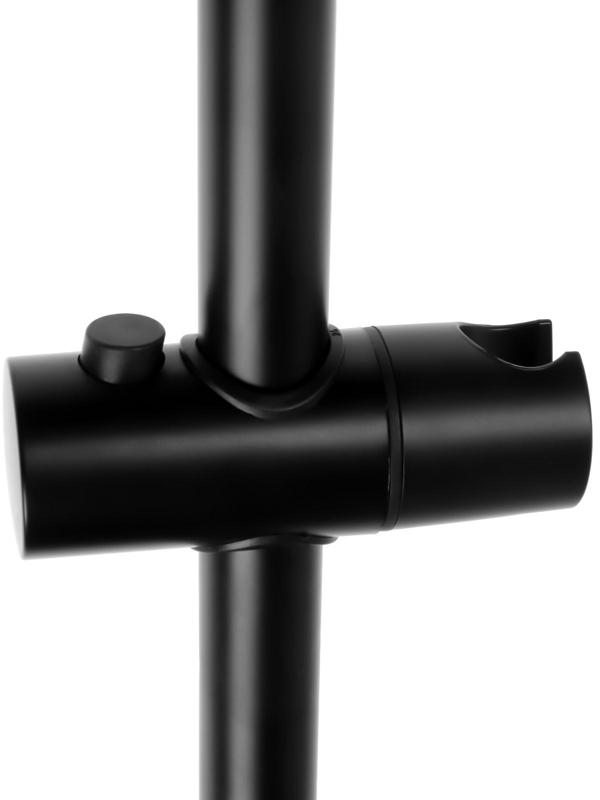 Душевая стойка ZEIN F01, с мыльницей и держателем, черная