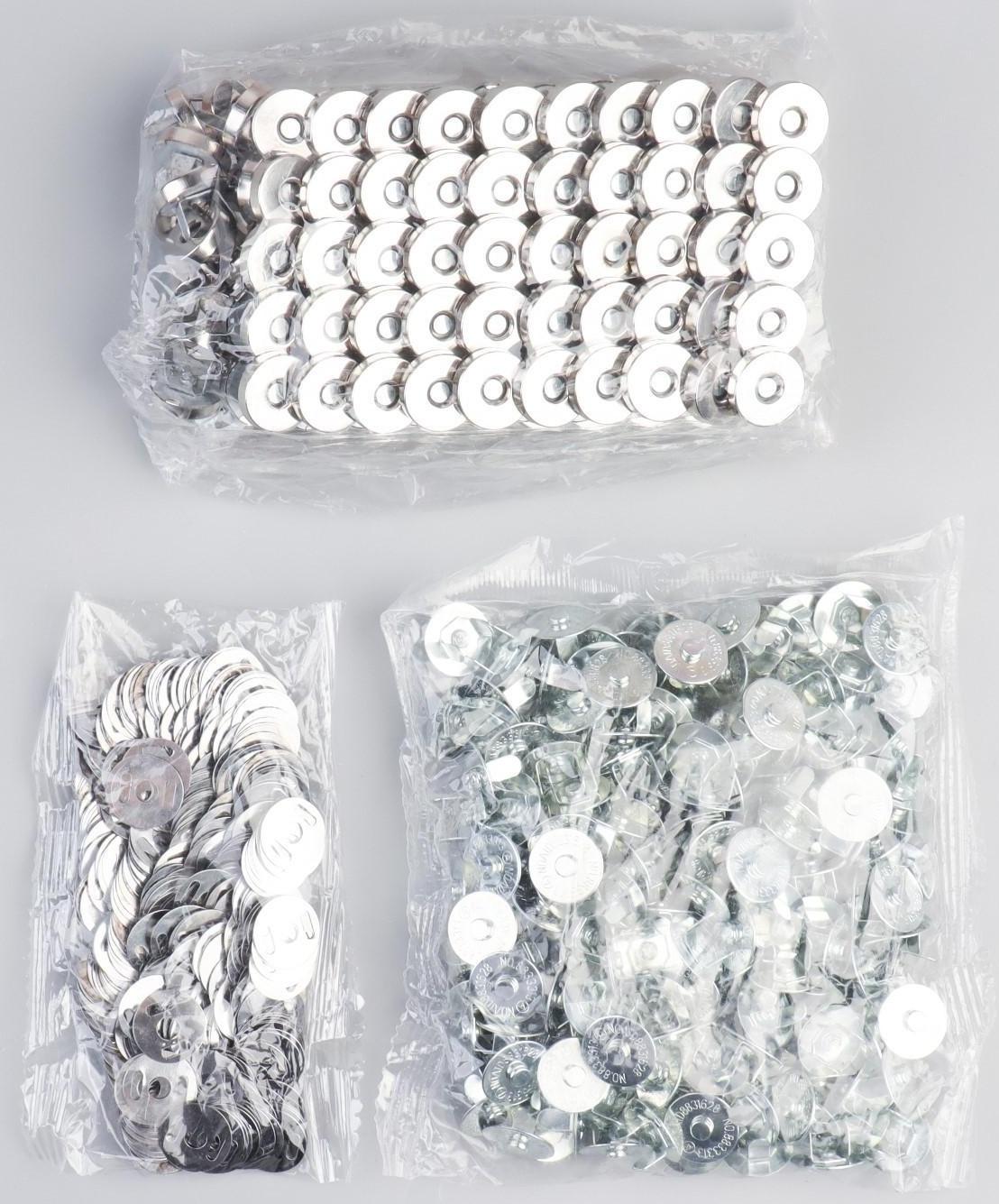 Кнопка магнитная, d = 14 мм, цвет серебряный